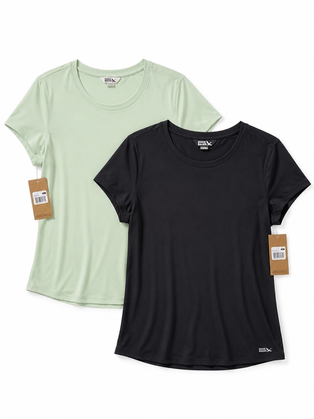 Eddie Bauer Women’s XL Performance Athletic Short Sleeve Shirt Lot of 2